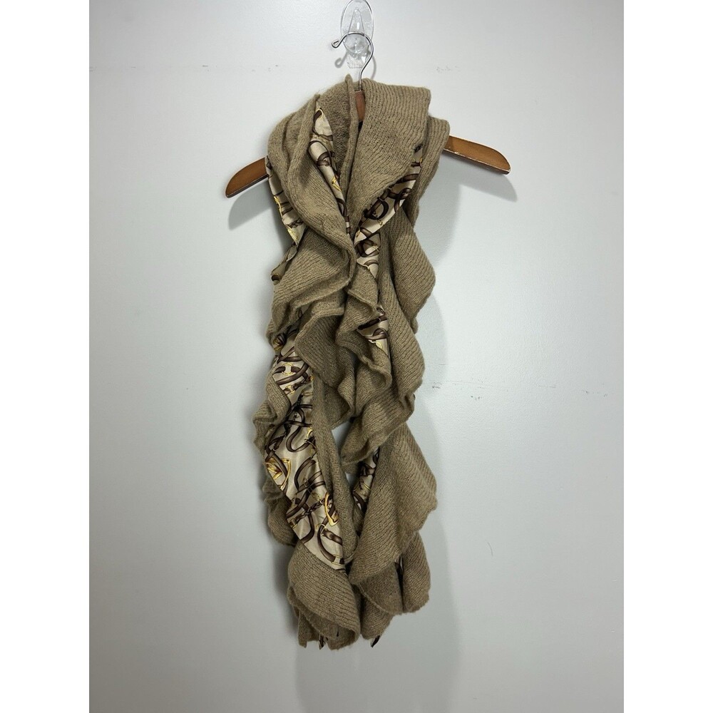 Lauren Ralph Lauren Knit Ruffle Scarf Equestrian Horse Bridal Reign Heritage